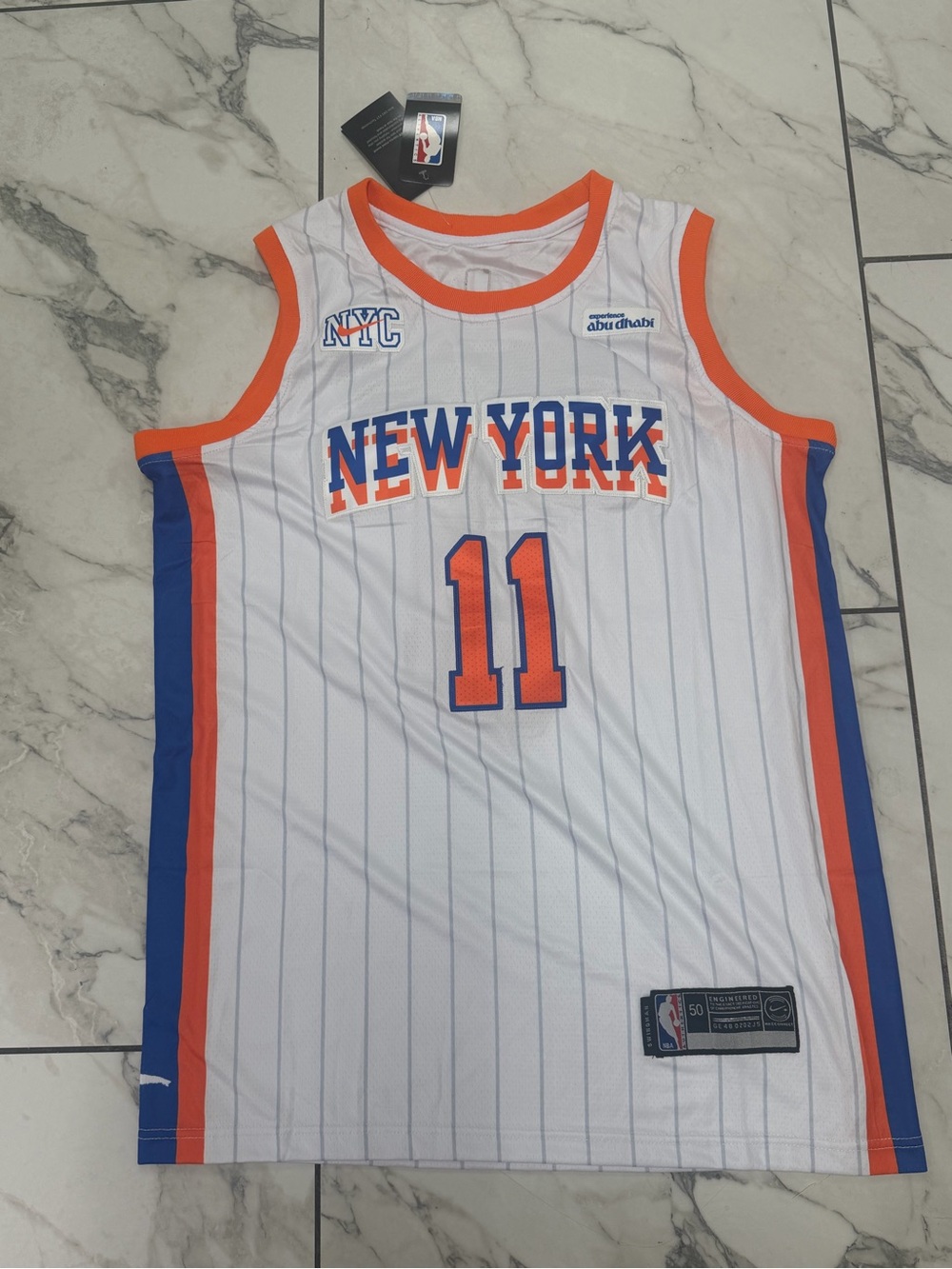 Jalen Brunson Knicks Nike Jersey Finals Patch AUTHENTIC